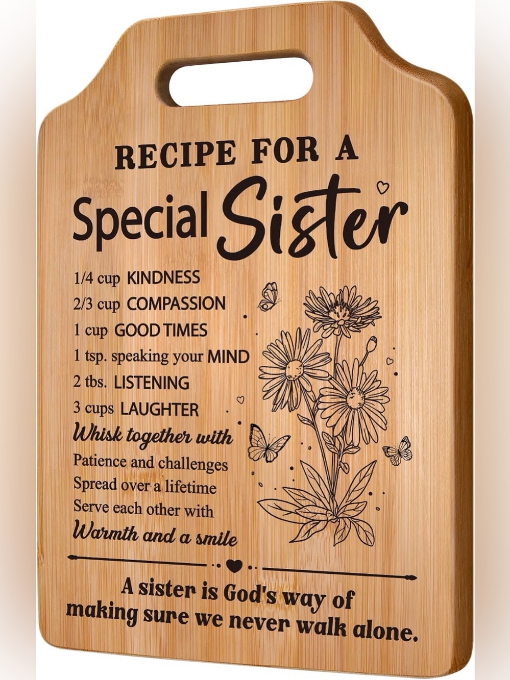Special Sister Recipe Cutting/Serving Board